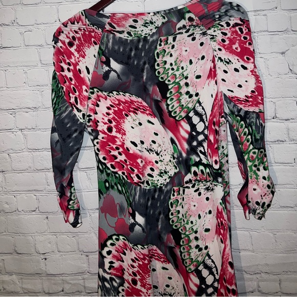 Madison Paige black, pink & red floral dress size L - Picture 11 of 12